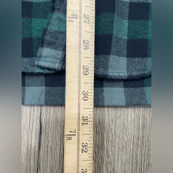 Fjallraven Mens Skog Flannel Shirt Button Up Long Sleeve Green Plaid XL‎ - Picture 6 of 11